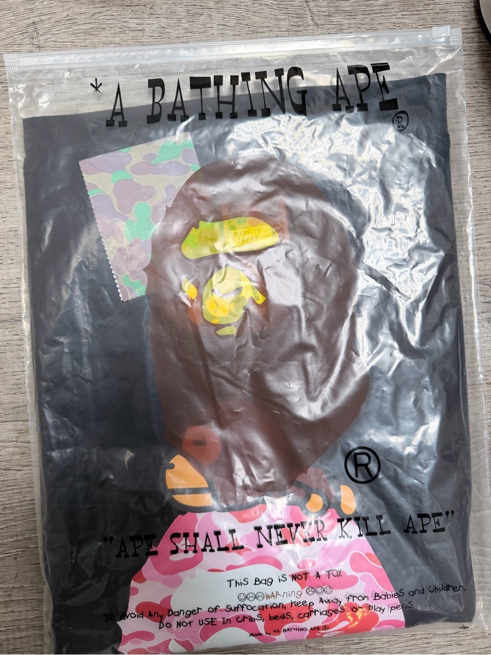 Bape Black Graphic Ape Head T-Shirt
